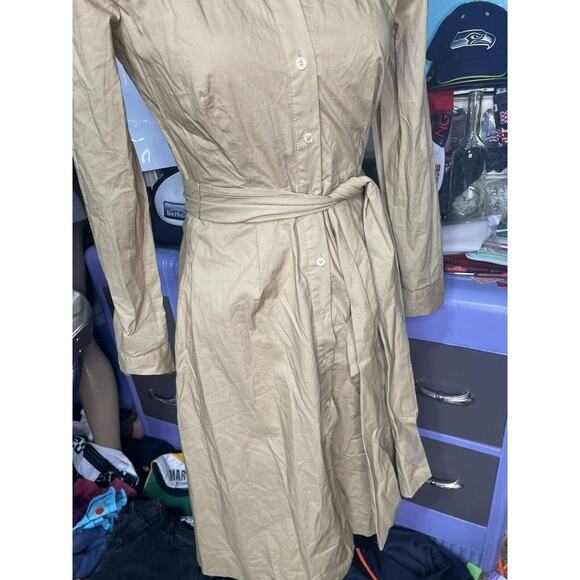 J. Crew‎ Button Down Women's Khaki Dress NWT MSRP $129 - Picture 3 of 8